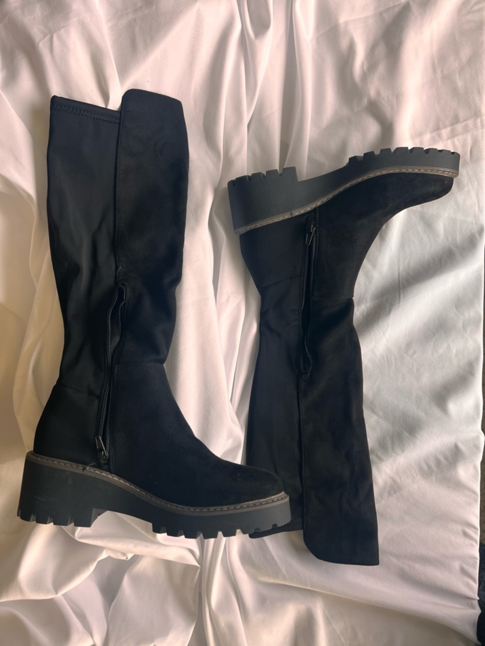 NEW Women’s Black Rock & Candy “Gisselle” Knee-High Lug Sole Boots